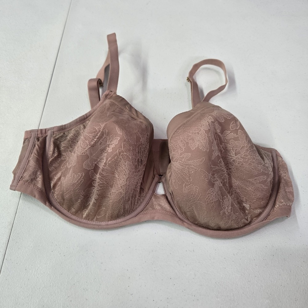 Soma Women Bra 40DD Mauve Floral Lightest Lift Perfect Coverage Convertible